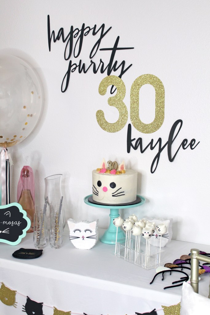 Purrty Thirty, Cat-Themed 30th Birthday Party