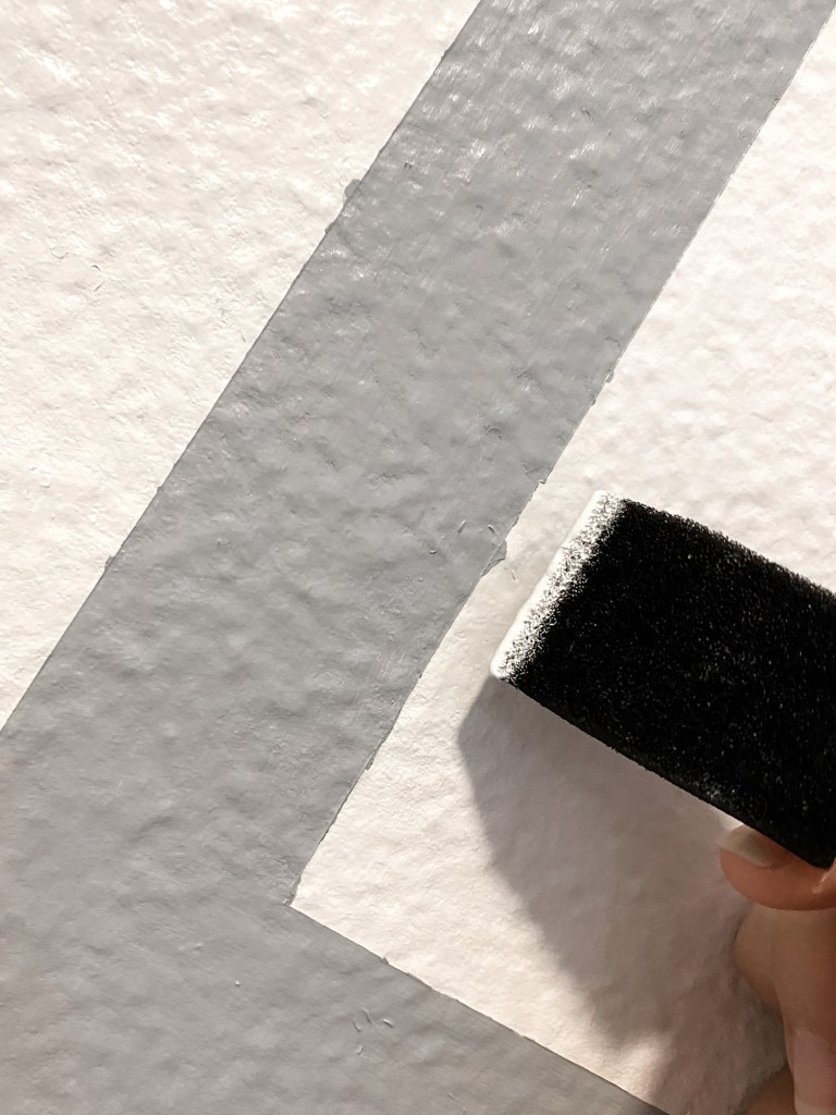 Painted Wall Gray Geometric Stripe